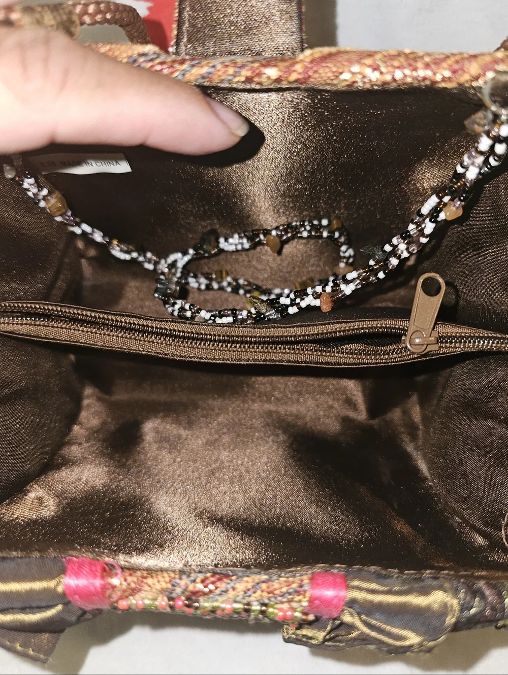 Embellished Multicolor Beaded Shoulder Bag